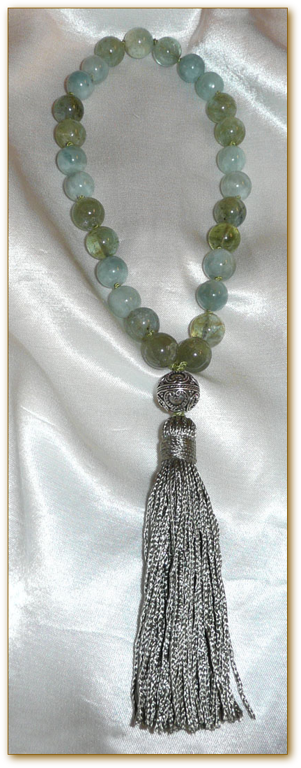 Aquamarine Mala 27 Beads
