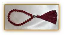 Carnelian Mala With Sterling Silver Guru Bead 